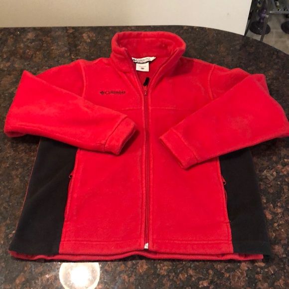Columbia Other - Columbia Youth 10/12 Red and Black Fleece Jacket